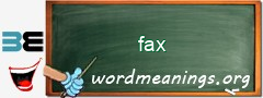 WordMeaning blackboard for fax